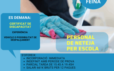 PERSONAL DE NETEJA PER ESCOLA