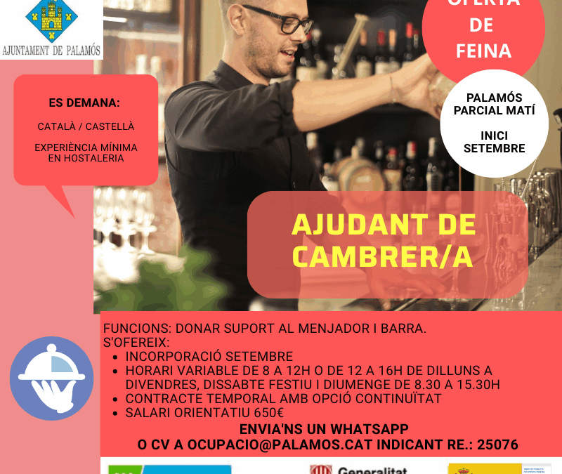 AJUDANT/A DE CAMBRER/A