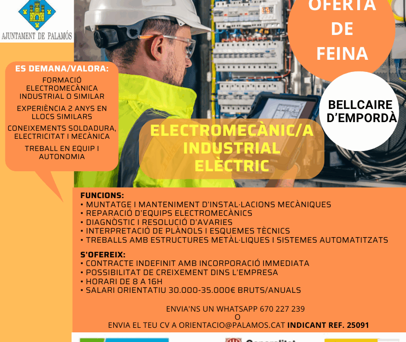 ELECTROMECÀNIC/A INDUSTRIAL ELÈCTRIC