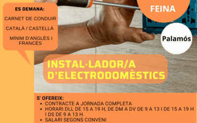 INSTAL·LADOR/A ELECTRODOMÈSTICS