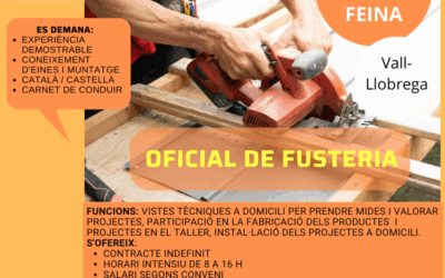 OFICIAL/A PER FUSTERIA