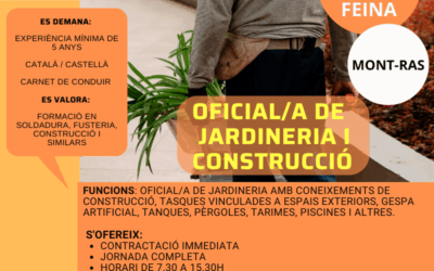 OFICIAL/A DE JARDINERIA I CONSTRUCCIÓ