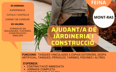 AJUDANT/A JARDINERIA I CONSTRUCCIÓ