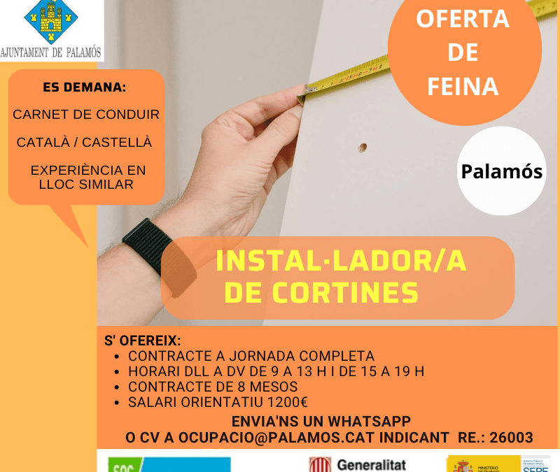 INSTAL·LADOR/A DE CORTINES