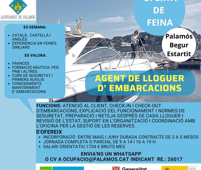 AGENT DE LLOGUER D’EMBARCACIONS