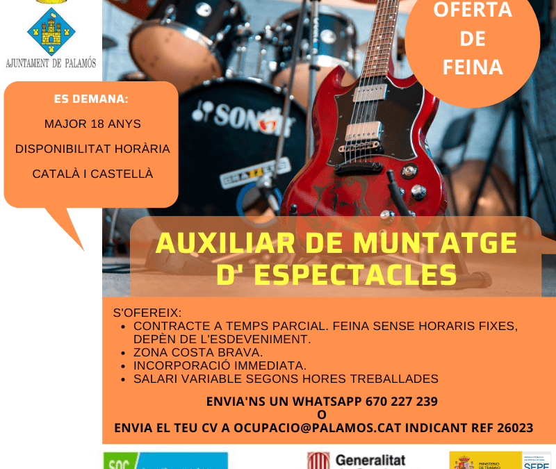 AUXILIAR DE MUNTATGE D’ESPECTACLES