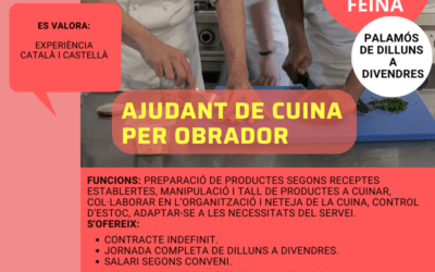 AUXILIAR DE CUINA PER OBRADOR