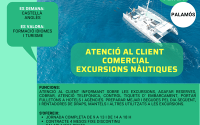 ATENCIÓ AL CLIENT-COMERCIAL-EXCURSIONS NÀUTIQUES