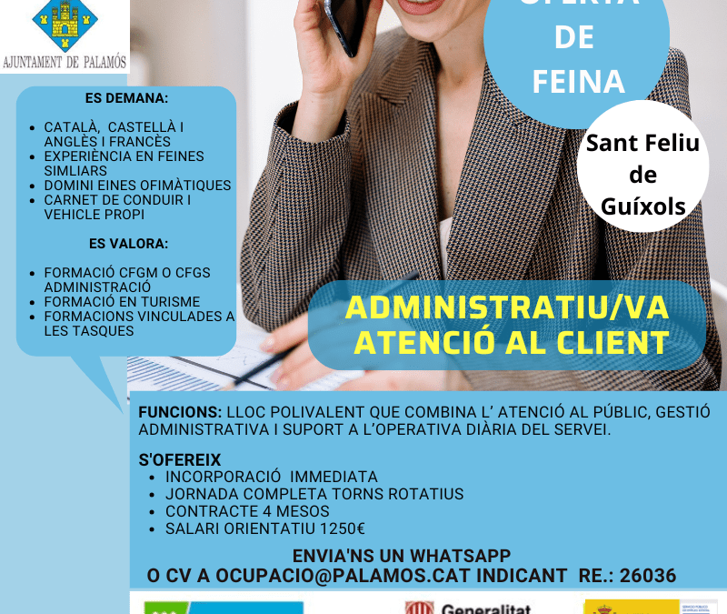 ADMINISTRATIU/VA ATENCIÓ AL CLIENT
