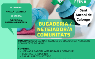 NETEJADOR/A COMUNITATS I BUGADERIA