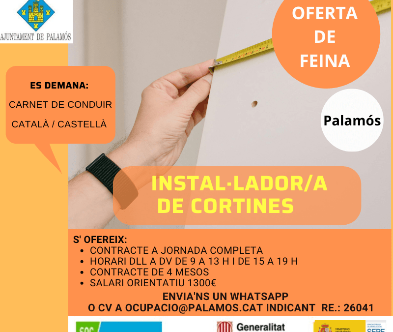 INSTAL·LADOR/A DE CORTINES