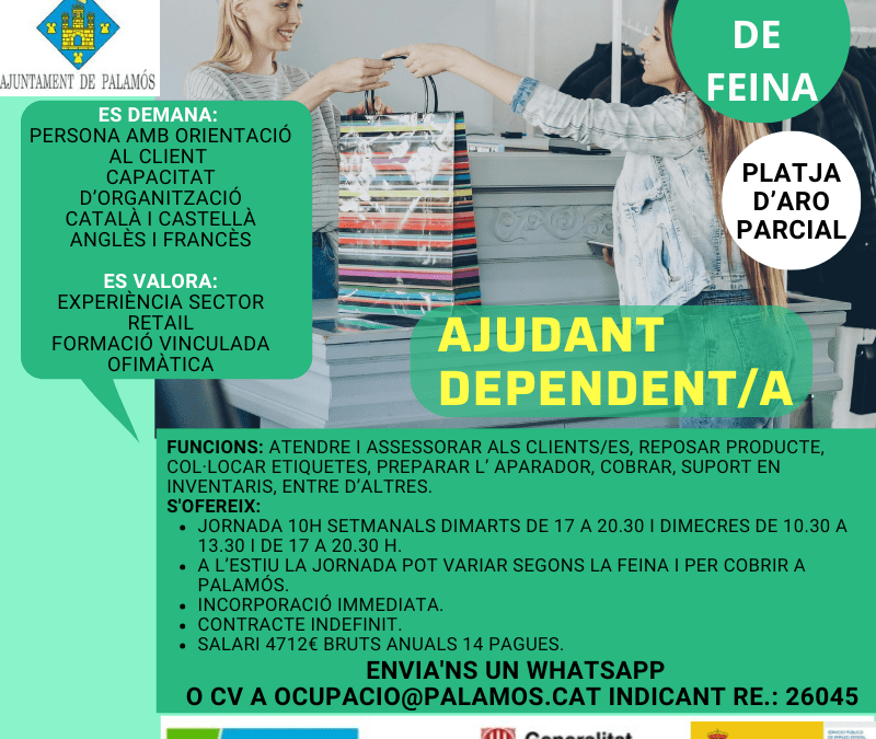 AJUDANT/A DEPENDENT/A