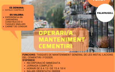 OPERÀRI/A MANTENIMENT