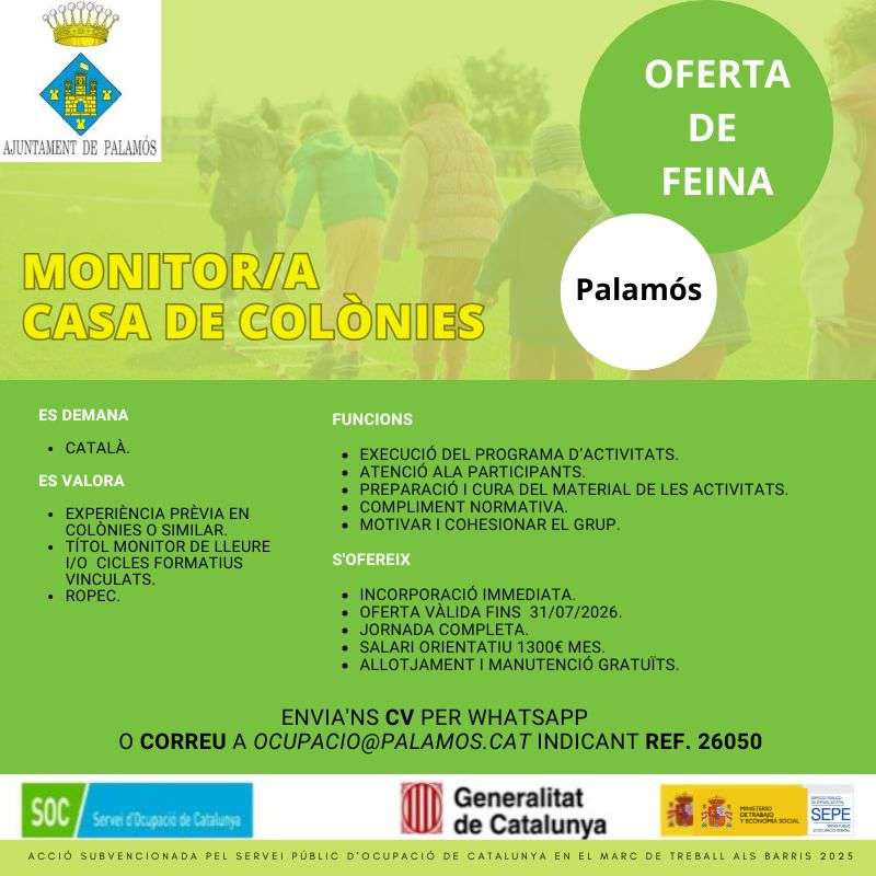 Cartell_oferta_feina_Monitor_a_TB25_ajPalamos