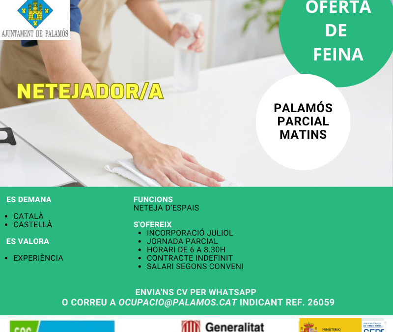 NETEJADOR/A Ref.26059