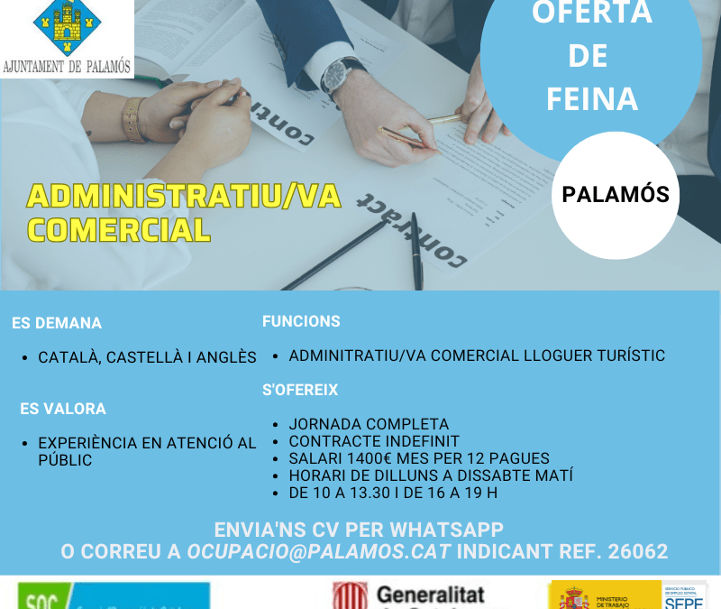 ADMINISTRATIU/VA COMERCIAL Ref.26062