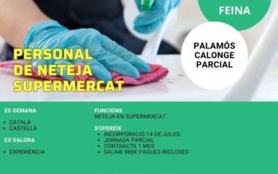 PERSONAL PER NETEJA SUPERMERCAT Ref.26063