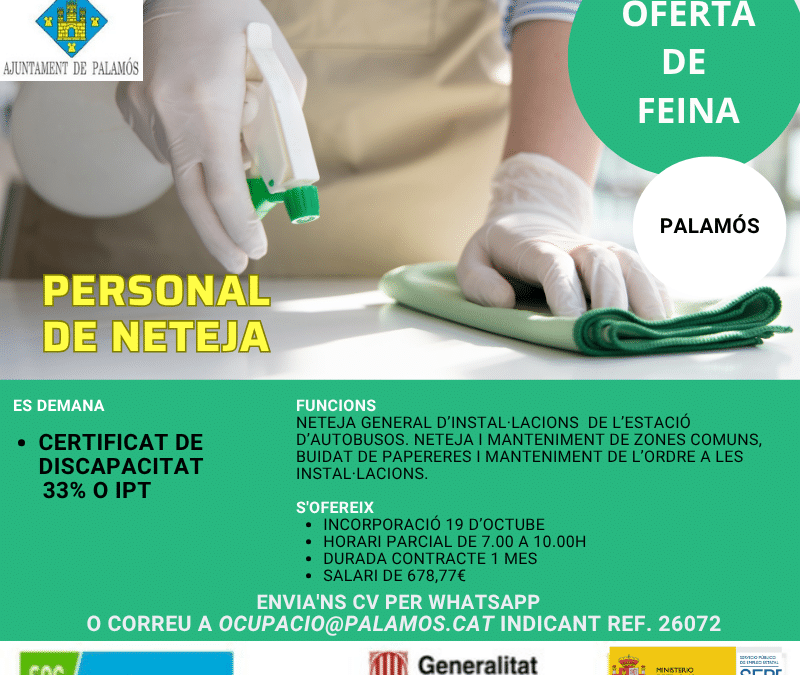 PERSONAL DE NETEJA Ref.26072