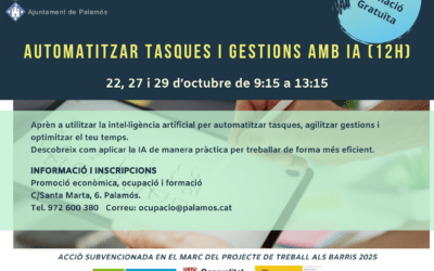 Automatitza tasques i gestions amb IA. Curs gratuït