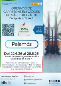 Formació IDFO Operació de carretons elevadors de màstil retràctil