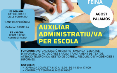 AUXILIAR ADMINISTRATIU/VA PER ESCOLA
