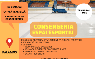 PERSONA PER CONSERGERIA ESPAI ESPORTIU