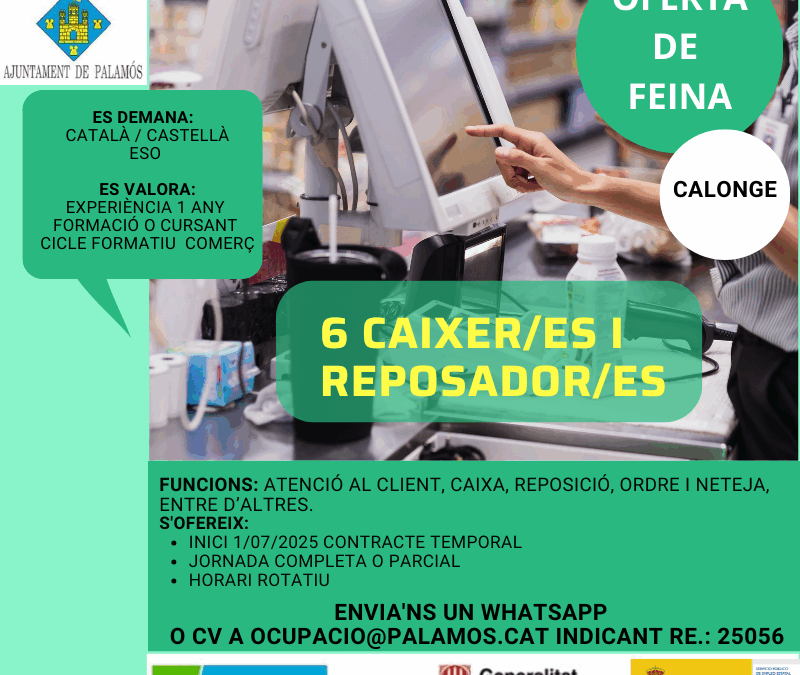 6 CAIXERS/ES-REPOSADORS/ES