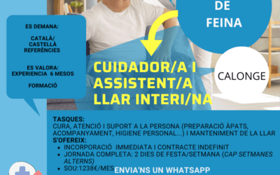 CUIDADOR/A – ASSISTENT/A .  INTERI/NA