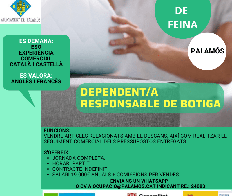 DEPENDENT/A RESPONSABLE BOTIGA