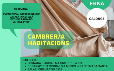 CAMBRER/A HABITACIONS