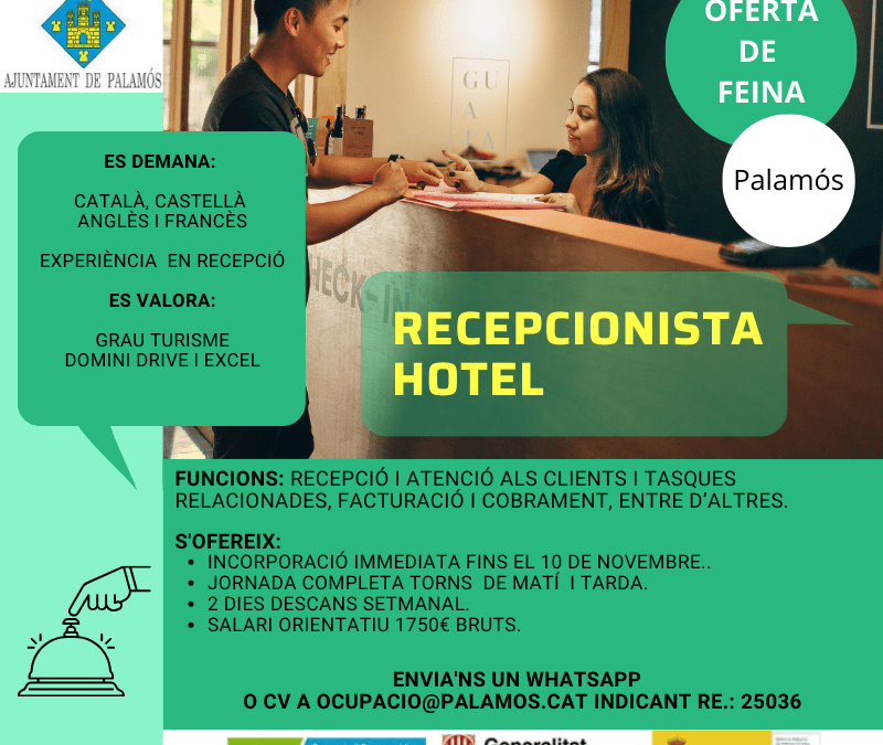 RECEPCIONISTA HOTEL