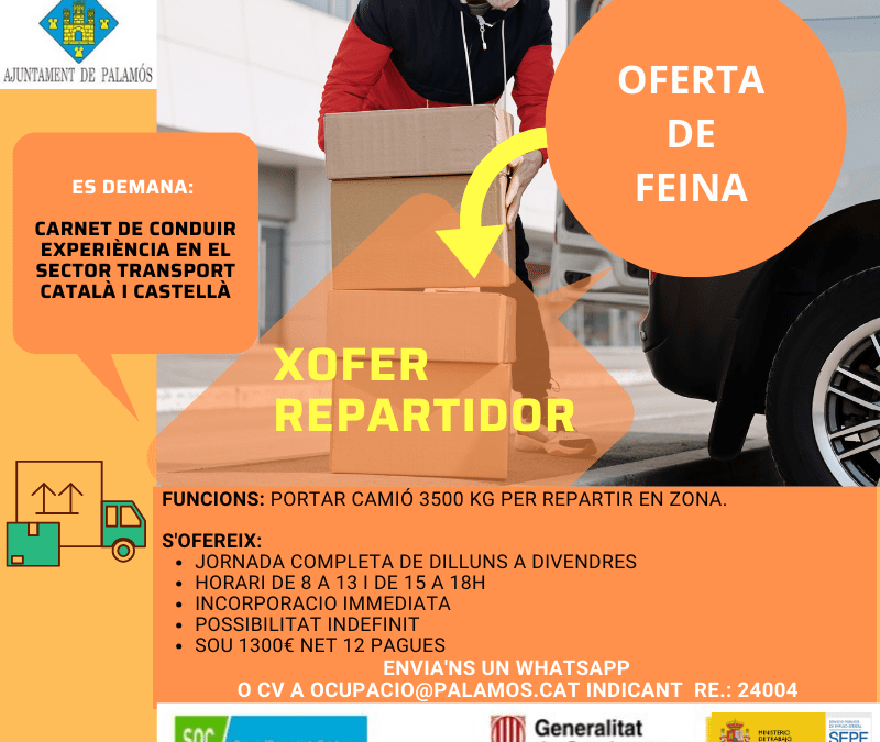 XOFER REPARTIDOR/A