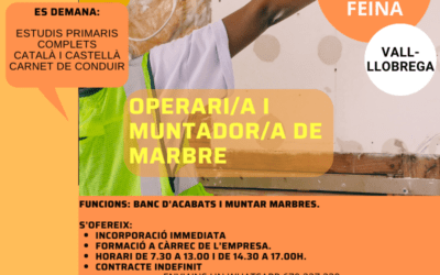 OPERARI/A MUNTADOR/A DE MARBRE