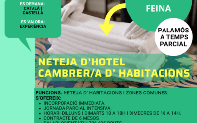 CAMBRER/A D’HABITACIONS I NETEJA HOTEL