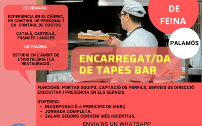 ENCARREGAT/DA DE TAPES BAR