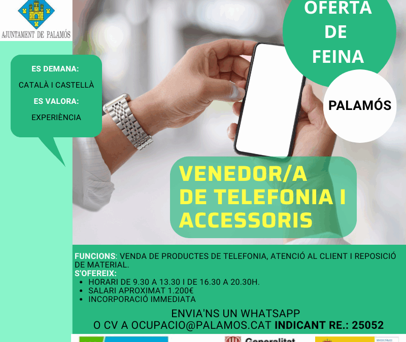 VENEDOR/A DE TELEFONIA I ACCESSORIS