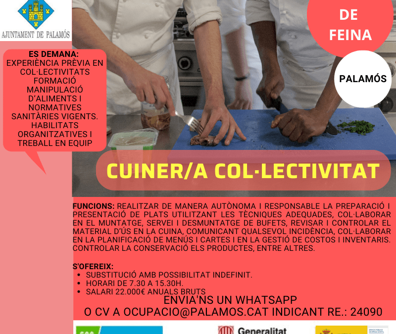 CUINER/A COL·LECTIVITAT