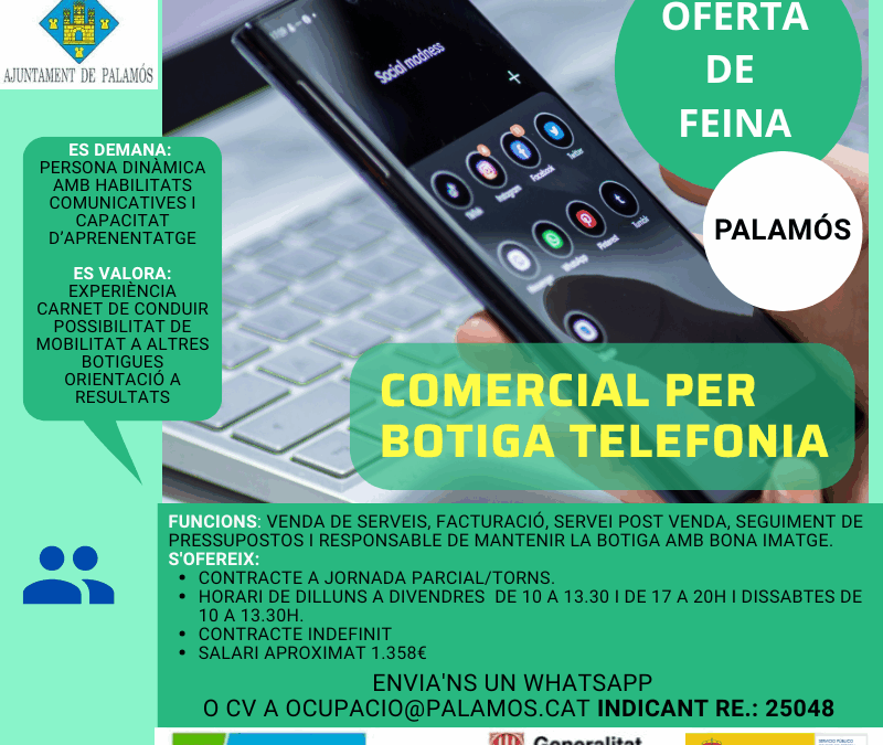 COMERCIAL PER BOTIGA DE TELEFONIA MÒBIL