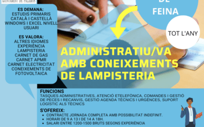 ADMINISTRATIU/VA CONEIXEMENTS LAMPISTERIA