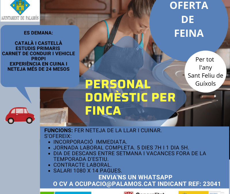 PERSONAL DOMÈSTIC PER FINCA