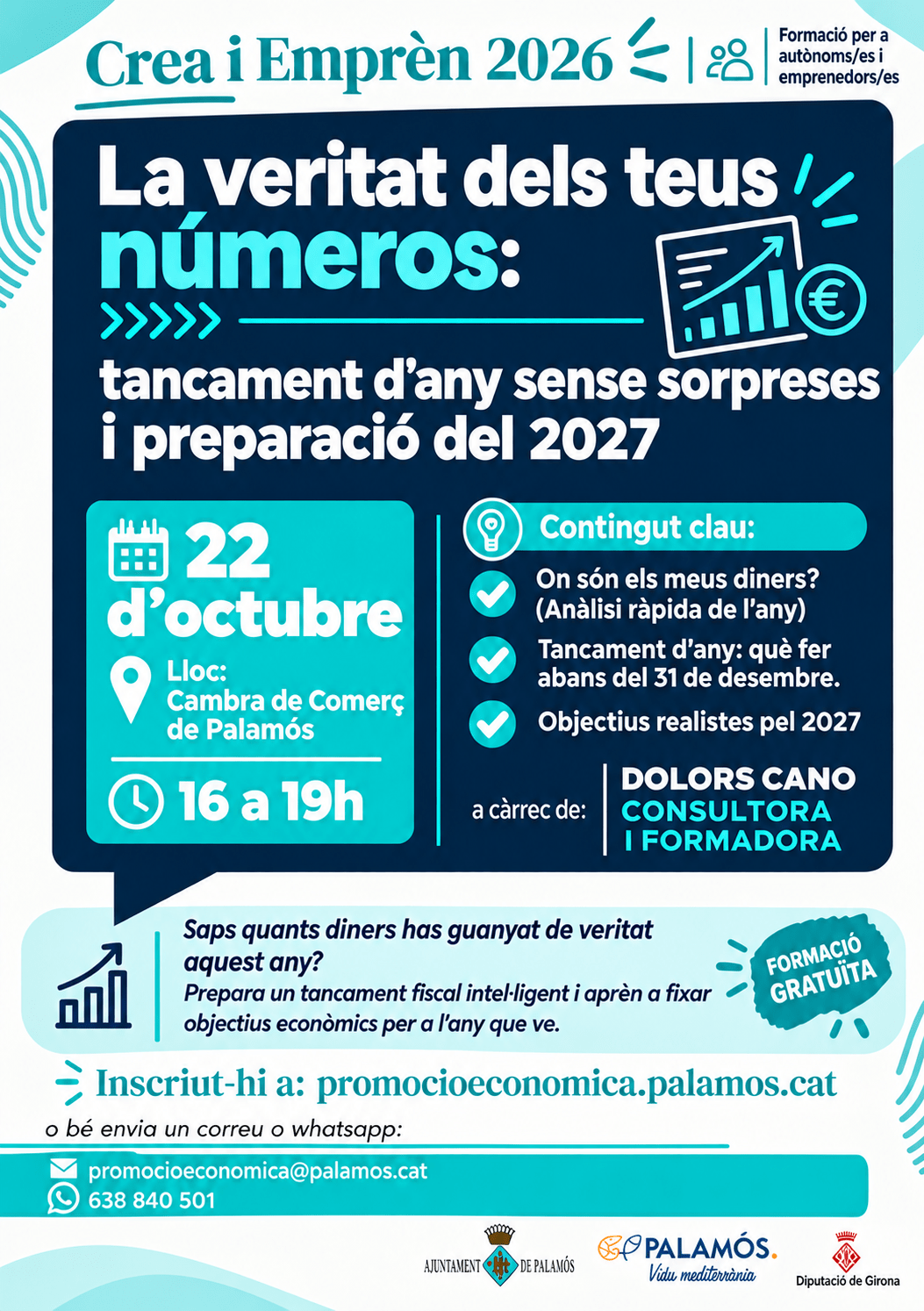 Cartell formació per emprenedors/es Crea i Emprèn. De la idea a l'èxit: Per què necessites un pla d'empresa?