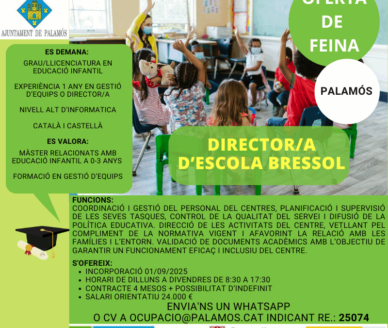 DIRECTOR/A D’ESCOLA BRESSOL