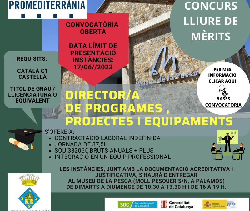 DIRECTOR/A DE PROGRAMES, PROJECTES I EQUIPAMENTS