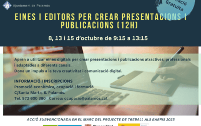 Eines i editors per crear presentacions i publicacions. Curs gratuït