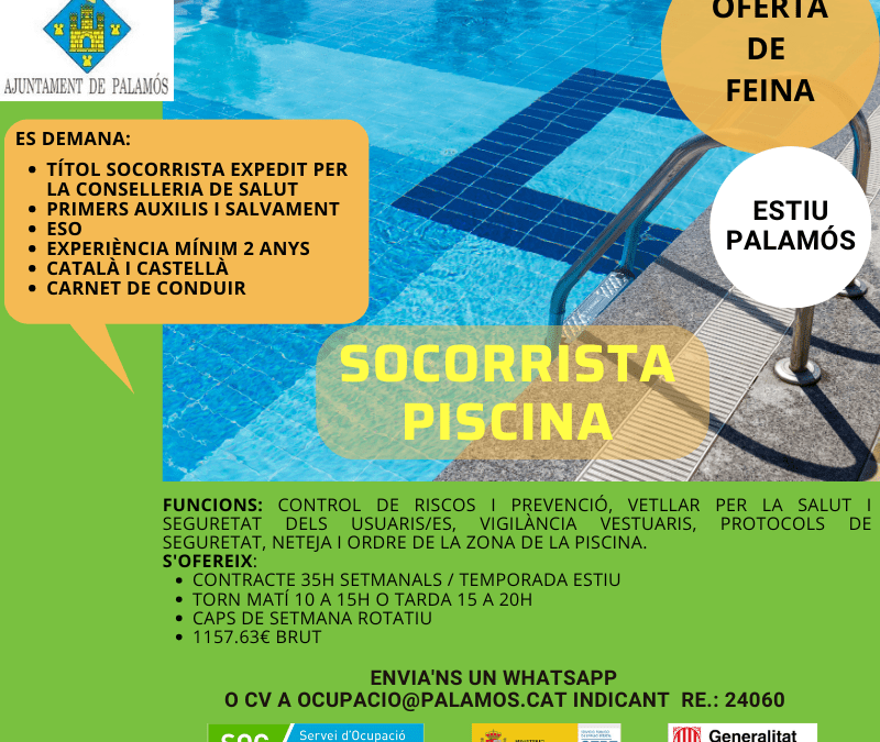 SOCORRISTA PISCINA