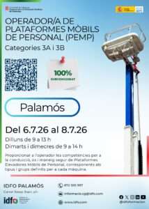 Formació subvencionada Operador-a de plataformes mòbils de personal