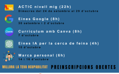 Palamós Connecta’t. Formacions en noves tecnologies.