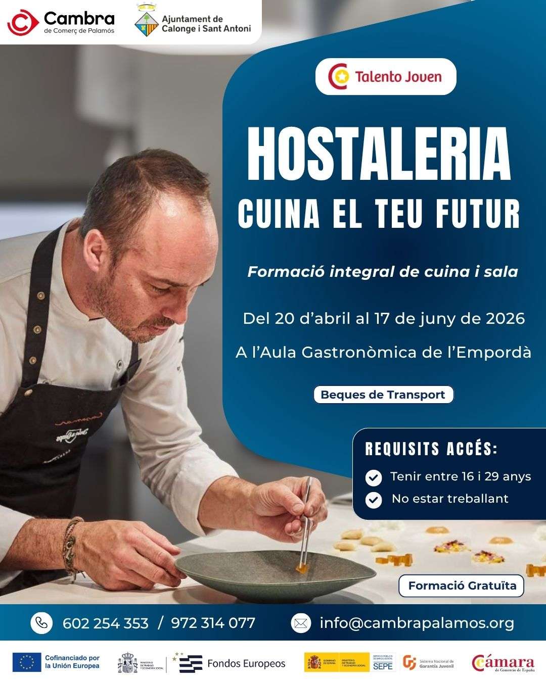Hostaleria Cuina el teu futur - Formació integral de cuina i sala