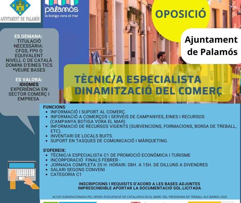 TÈCNIC/A ESPECIALISTA DINAMITZACIÓ DEL COMERÇ