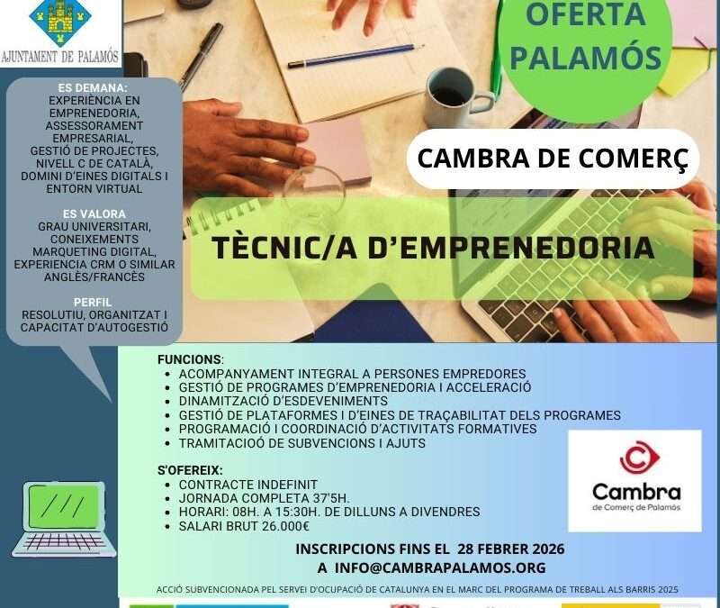 TÈCNIC/A EMPRENEDORIA I FORMACIÓ